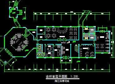 会所建筑设计图免费下载 - 建筑户型平面图 - 土木工程网