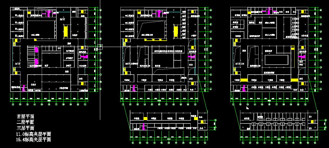 某文化馆建筑施工图免费下载 - 建筑户型平面图