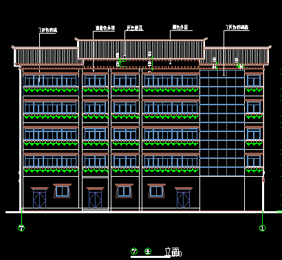 藏式建筑住宅楼建筑设计图纸