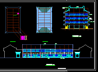 徽式四合院建筑施工图免费下载 - 建筑户型平面图