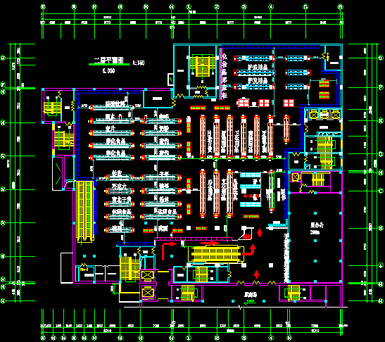 某超市平面布置图