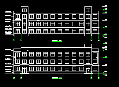 四层宿舍楼建筑设计图