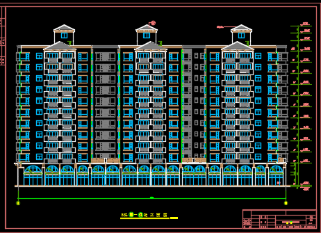 高层塔楼式复式屋顶住宅楼建筑设计图(含人防)