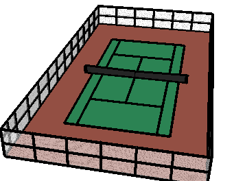 网球场sketchup模型