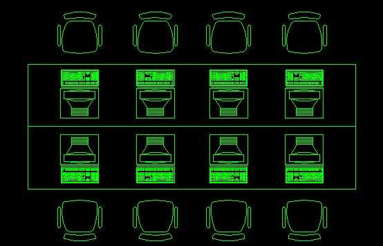 cad办公桌平面图