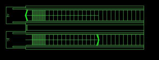cad商场扶手电梯平面图
