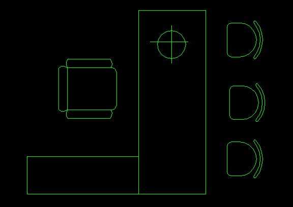 cad办公桌平面图
