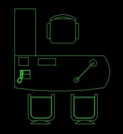 cad洽谈桌及办公桌椅组合图纸