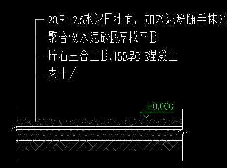 车间内地台地面处理剖面图