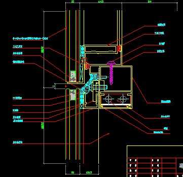 幕墙纵剖节点图