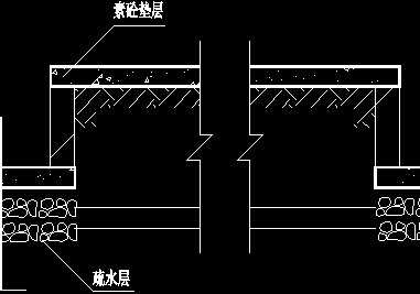 地下室疏水排水剖面示意图