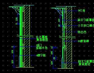 墙体装饰剖面图