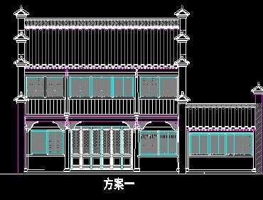 古建筑竹楼施工图纸