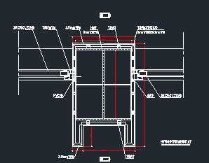 空调百叶外侧铝板包柱横剖节点图