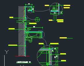 卫生间墙面节点详图