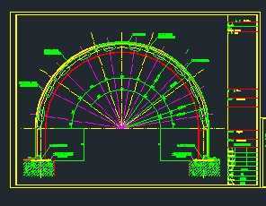 某圆弧拱形采光顶节点构造详图