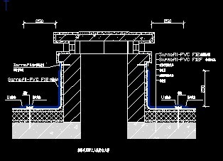 暴露式屋面上人孔防水大样图