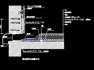 倒置式屋面横式水落管防水大样图