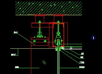 吊挂式全玻璃幕墙顶部节点详图