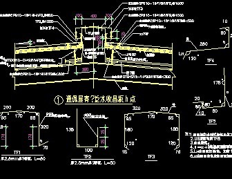 压型钢板屋面通风屋脊处泛水收边板节点做法详图