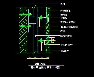 石材干挂横向标准大样图