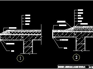 现浇混凝土屋面挑檐施工构造详图(柔性防水)