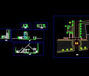 某学校大门建筑设计图