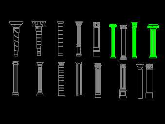 欧式柱子cad立面图
