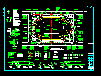 某县体育场道路及场地设计图