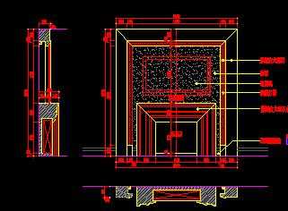 客厅石材壁炉设计大样图