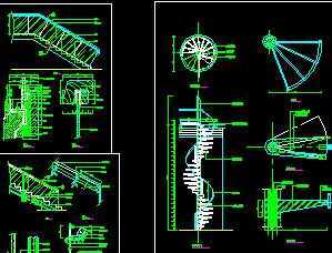 某旋转楼梯大样节点详图