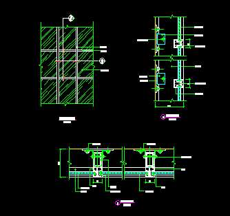玻璃幕墙施工大样图