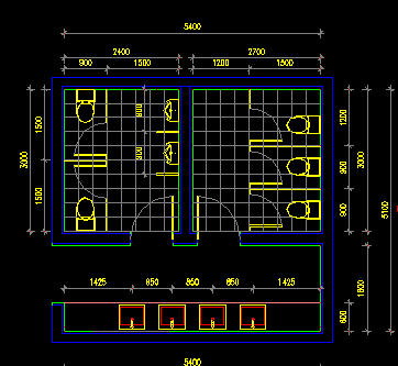 多场所卫生间设计规范CAD图块免费下载 - 建筑