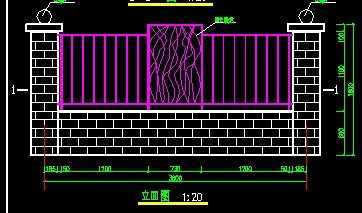 围墙建筑施工图1