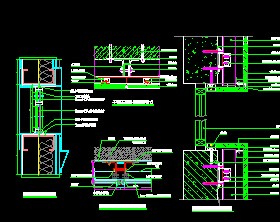 石材玻璃窗户幕墙节点图
