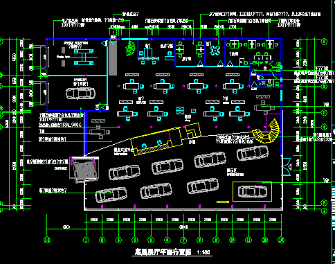 某汽车展厅装饰施工图纸