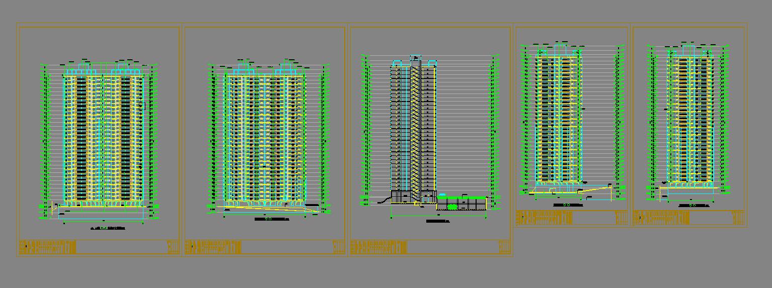 小区高层住宅楼全套施工图纸（建筑结构