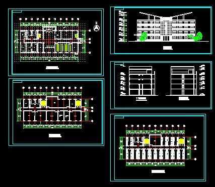 四层综合办公楼cad图纸