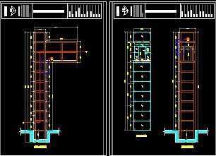 观光电梯井钢架结构图