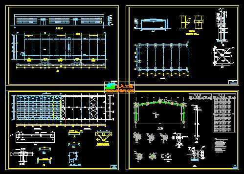 18米钢结构厂房结构施工图