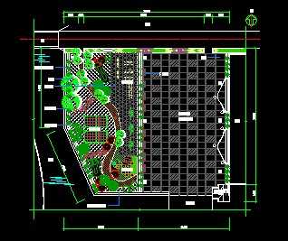 某休闲广场建筑规划总平图