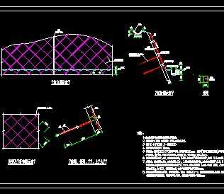 带骨架挂网喷射混凝土护坡做法详图