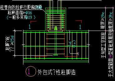 某外包式刚性柱脚节点构造详图免费下载 - 钢结构