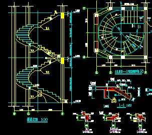 某别墅螺旋楼梯节点构造详图
