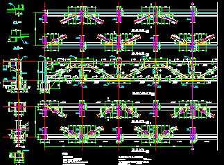 某24米跨钢结构桁架节点构造详图