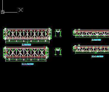吊车水平制动桁架设计图