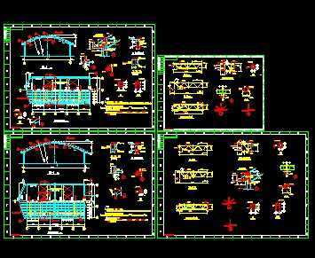 大跨度钢管拱形屋架施工图