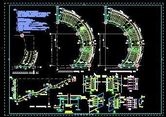 某弧形楼梯节点构造详图
