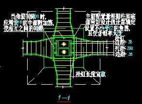 某埋入式刚性柱脚构造节点详图