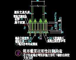 某箱形截面柱刚性柱脚构造节点详图免费下载 混凝土结构 土木工程